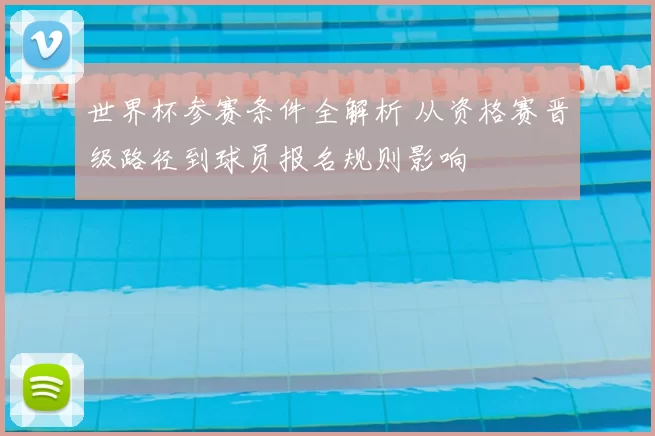 世界杯参赛条件全解析 从资格赛晋级路径到球员报名规则影响