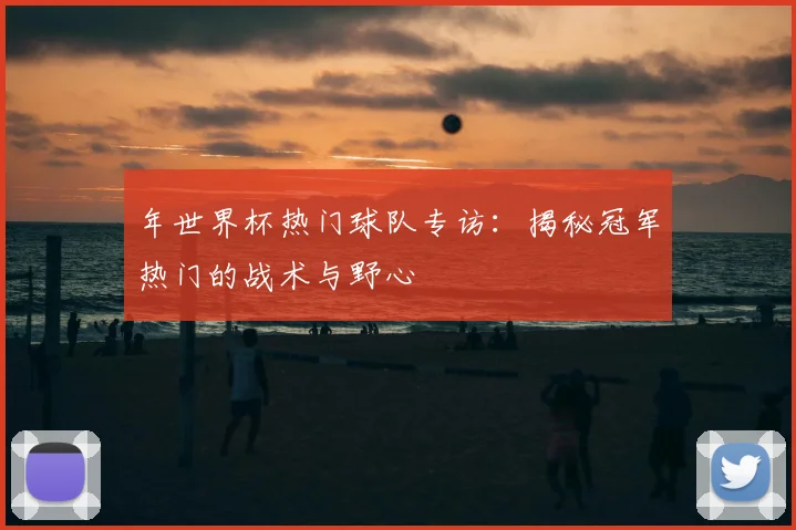 年世界杯热门球队专访:揭秘冠军热门的战术与野心